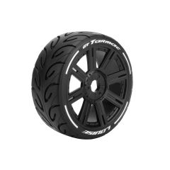 Louise GT-TARMAC - MFT Soft banden op Zwarte spaakvelgen voor 1/8 buggy