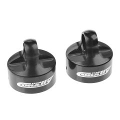Team Corally - Shock Cap PRO - Aluminum - Hard Anodised - Black - 2 Pcs (C-00180-133-1)