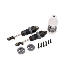 Traxxas Shocks, GTR long (steel gray) (assembled, without springs) (2) (TRX-7461-STGRY)
