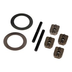 Traxxas - Spider gear shaft (2)/ spacers (4)/16x23.5x.5 stainless washer (2) (for #7781X aluminum differential carrier) (TRX-7783X)