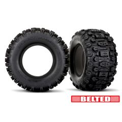 Traxxas - Tires, Sledgehammer (belted, dual profile (4.3" outer, 5.7" inner)) (left & right)/ foam inserts (2) (TRX-7870)