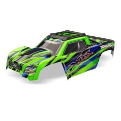 Traxxas - Body, X-Maxx Ultimate, green (painted, decals applied) (assembled with front & rear body mounts, rear body support, and tailgate protector) (TRX-7936-GRN)