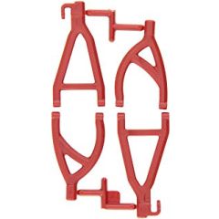 RPM Front Upper & Lower A-arms voor oa. Traxxas 1/16 E-Revo/Summit - Rood