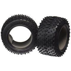 Tires, sporttraxx racing 3.8" (soft compound, directional and asymmetrical tread design)/ foam inserts (2)