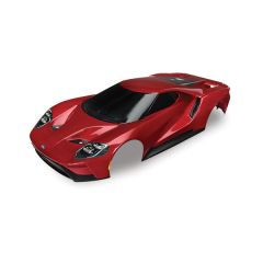 Body, Ford GT, red (painted, decals applied) (tail lights, exhaust tips, & mounting hardware (part #8314) sold separately) 