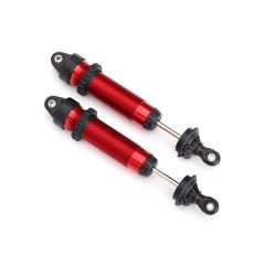 Shocks, GTR, aluminum (red-anodized) (fully assembled w/o springs) (front, threaded) (2) (TRX-8450R)