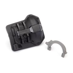 Differential cover, TRX-6 rear (black)/ T-lock fork (grey) (TRX-8847)