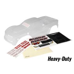 Body, Maxx, heavy duty (clear, requires painting)/ window masks/ decal sheet (TRX-8914)