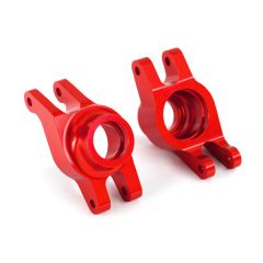 Carriers, stub axle (red-anodized 6061-T6 aluminum) (rear) (2) (TRX-8952R)