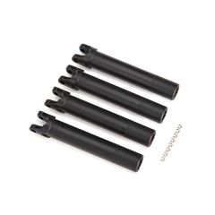 Half shafts, outer (extended, front or rear) (4)/ e-clips (8) (TRX-8993A)