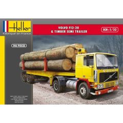 Heller 1/32 Volvo F12-20 & Timber Semi Trailer