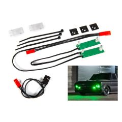 Traxxas Drag Slash LED light set, front, complete (green) (TRX-9496G)