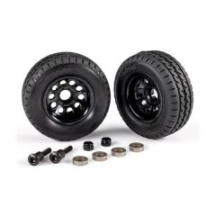 Traxxas - Trailer wheels (2)/ tires (2)/ mounting hardware (TRX-9797)