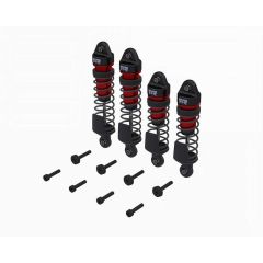 Arrma Shock Set, Front/Rear Assembled, 700 cSt Oil, Red (4Pcs): MINI (ARA-2670)