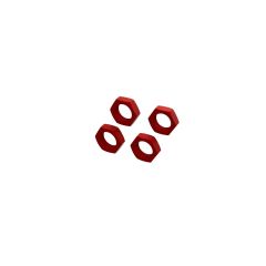 Aluminum Wheel Nut 24mm (Red) (4) (ARA310929)