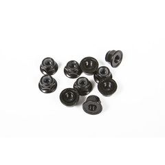 M4 Serrated Nylon Lock Nut (Black) (10pcs) (AX31250)