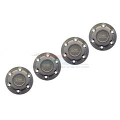 GPM - Axial SCX6 - Aluminum Silver Inlay Design Wheel Lock - 4pc Set