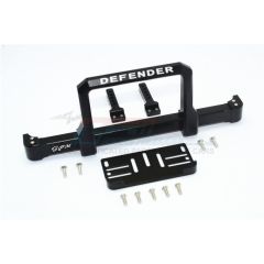 Aluminium Front Bumper w/ Winch Plate (On-Road Street Fighter) - 13Pc Set Black - Traxxas TRX-4