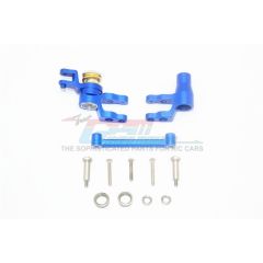 GPM - Aluminium Steering Assembly, Blue - Traxxas Maxx