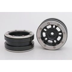 Metsafil Beadlock Wheels PT-Distractor Zwart / Zilver 1.9 (2st)