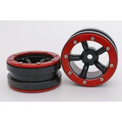 Metsafil Beadlock Wheels PT-Safari Zwart / Rood 1.9 (2st)