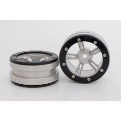 Metsafil Beadlock Wheels PT-Safari Zilver / Zwart 1.9 (2st)