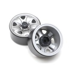 Boom Racing 1.9 S100 Steelie Reversible Beadlock Wheels w/XT504 Hub, Gun Metal