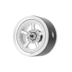 Boom Racing Probuild 1.9'' Beadlock Aluminium Wheels - Flat Silver (2)