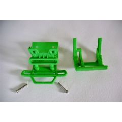 Bumper, front / bumper mount, front / 4x23mm RM (2)/ 3x10mm RST (2) (green) 