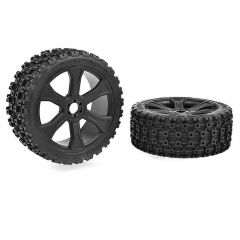 Team Corally - Rebel XMS Off-Road Tires Glued on Black Rims - 1 paar (C-00180-856)