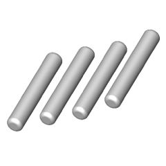 Team Corally Wheel Axle Pin - 2x12 - Steel - 4pcs (C-00250-037)