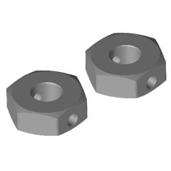 Team Corally Wheel Hex Adapter - Rear - Aluminium - 2pcs (C-00250-078)