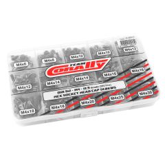 Team Corally - Socket Head Hex schroeven set M4 - Zwart (265 pcs)