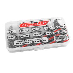 Team Corally - Socket Head Hex schroeven set M3-M4-M5 - Zwart (370 pcs)