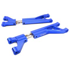 Integy Billet Machined Adjustable Upper Suspension Arms (2), Blue - Traxxas X-Maxx