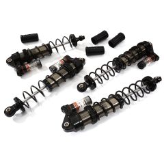 Integy Billet Machine Piggyback Shock Set for Arrma 1/10 Granite 4x4 3S BLX - Grijs