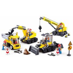 Sluban Construction site bouwstenen set