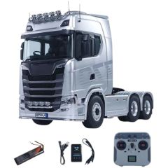 Huina 1/14 Scania K770S-100 6X6 RC Haulage Truck RTR - Zilver