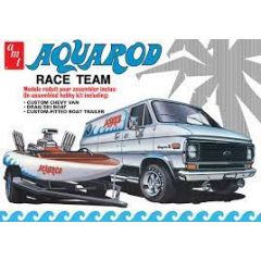 AMT 1/25 Aquarod Race Team - Chevy van - Ski Boat - Boat Trailer