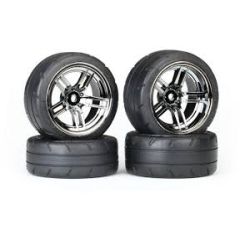 Traxxas Tires & Wheels Assembled, Glued (Split Spoke) (TRX-8375)