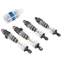 Big bore shocks, (hard-anodized & teflon-coated t6 aluminum) (assembled with tin shafts and springs) (front & rear) (4)