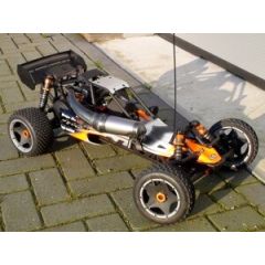 Victory RC "Track" uitlaat met ingebouwde demper voor oa. HPI Baja