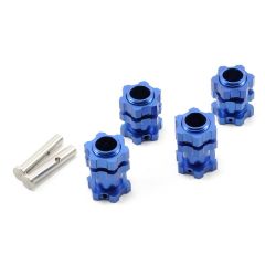 Dynamite 17mm wieladapters voor oa. Traxxas Slash, Rustler, Stampede - Blauw