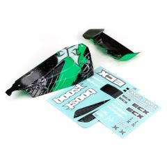 Body/Wing, Black/Green: 1/10 2WD Boost (ECX230005)