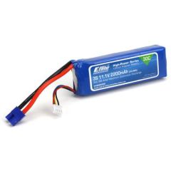 E-Flite Lipo 30c 11,1 volt 2200mah met EC3 stekker