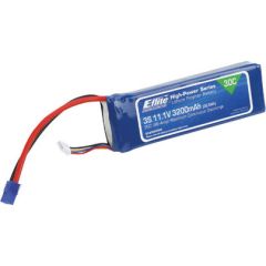 E-Flite Lipo 30c 11,1 volt 3200mah met EC3 Stekker