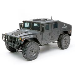 E-ZEE RC 1/16 4WD Hummer Military Truck RTR - Zwart