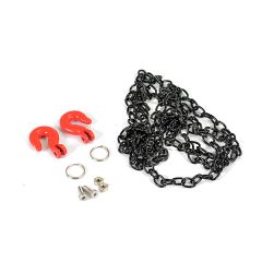 Fastrax - Metal Hook & Black Steel Chain Set 800mm