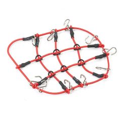 Fastrax 1/24 Luggage Roof Rack Net 80x60mm - Rood