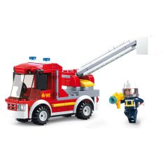 Sluban Fire Brigade small turntable ladder bouwstenen set (M38-B0632)